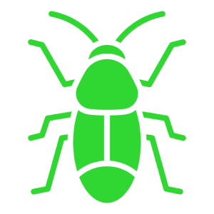 Stylized green bug illustration