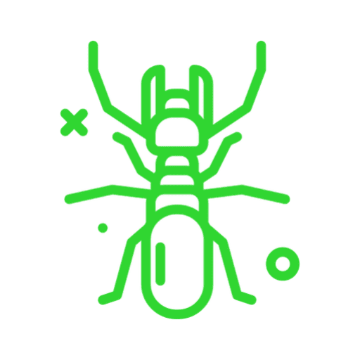 Neon green insect illustration